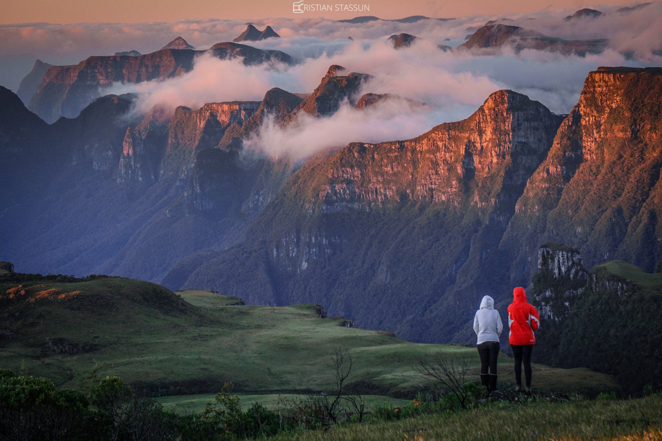 Belas paisagens no cânio espraiado em Santa Catarina